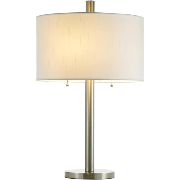 Boulevard Table Lamp In Satin Steel